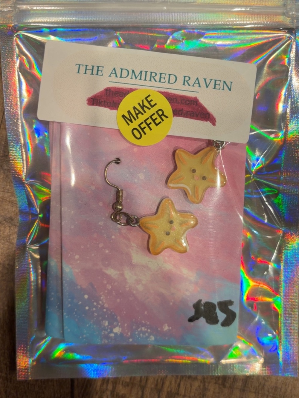 Yellow Starfish Earrings - Cute Beach Theme